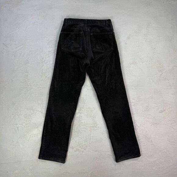 Vintage Jones New York Black Cotton Blend Corduroy Straight Leg Pants Women's 6 - Picture 5 of 6